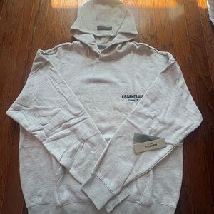 Essentials Heather Light Gray Pullover Hoodie